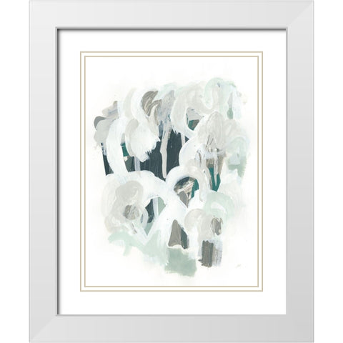 Sage and Slate I White Modern Wood Framed Art Print with Double Matting by Vess, June Erica