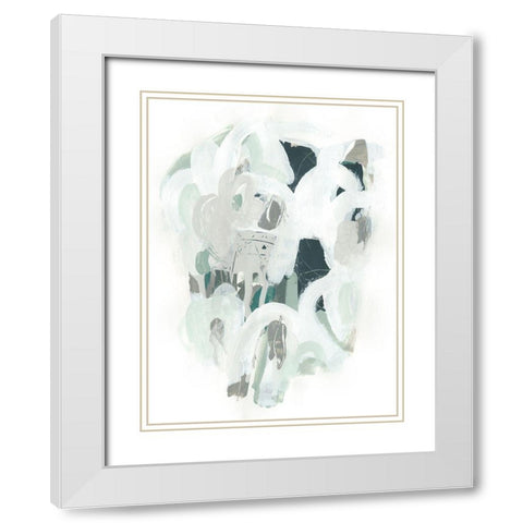 Sage and Slate II White Modern Wood Framed Art Print with Double Matting by Vess, June Erica