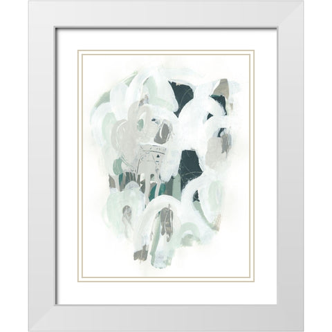Sage and Slate II White Modern Wood Framed Art Print with Double Matting by Vess, June Erica