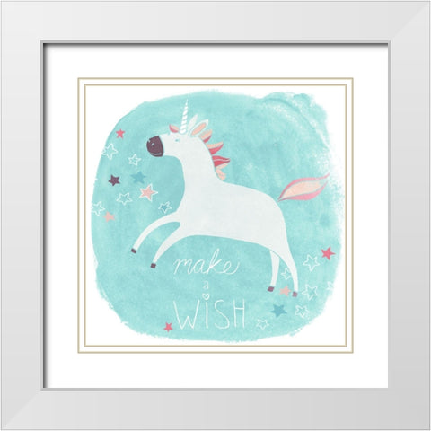 Magic Unicorn Squad II White Modern Wood Framed Art Print with Double Matting by Vess, June Erica