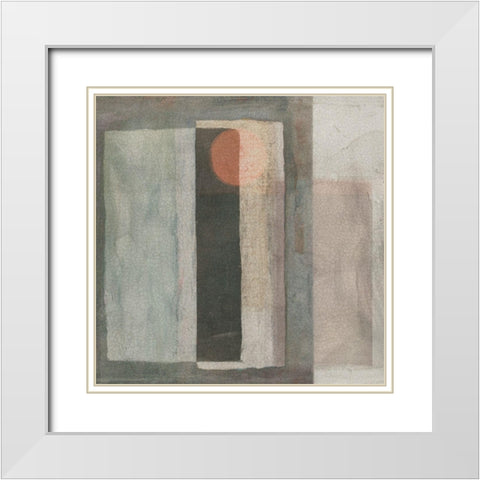 Partial Eclipse II White Modern Wood Framed Art Print with Double Matting by Borges, Victoria