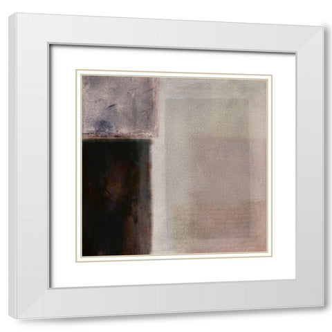 Muted Hues II White Modern Wood Framed Art Print with Double Matting by Borges, Victoria