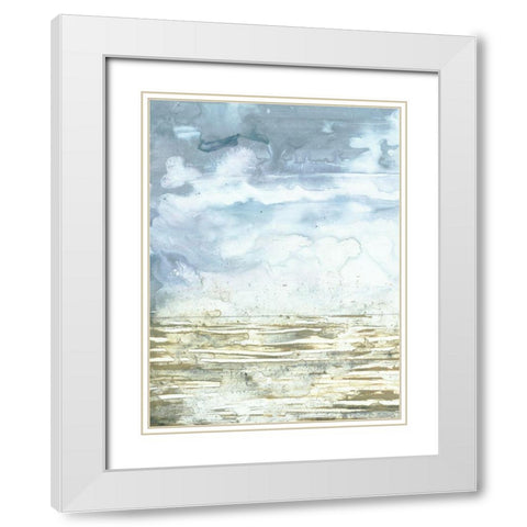Swell I White Modern Wood Framed Art Print with Double Matting by Borges, Victoria