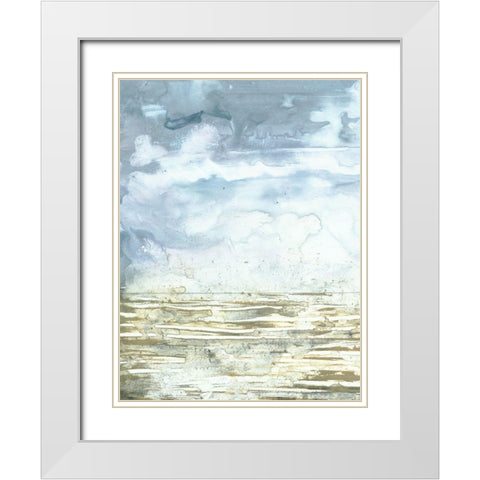 Swell I White Modern Wood Framed Art Print with Double Matting by Borges, Victoria