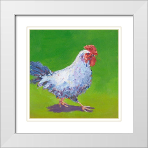 Pasture Henrietta I White Modern Wood Framed Art Print with Double Matting by Young, Carol