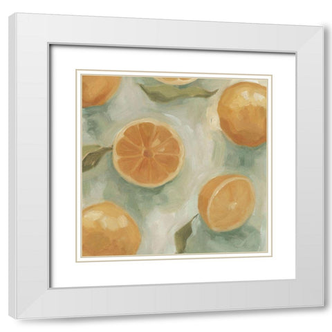 Citrus Study in Oil II White Modern Wood Framed Art Print with Double Matting by Scarvey, Emma