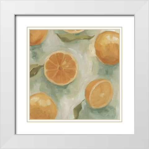 Citrus Study in Oil II White Modern Wood Framed Art Print with Double Matting by Scarvey, Emma