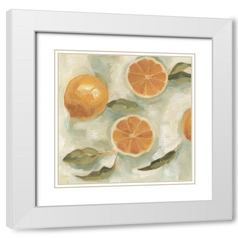 Citrus Study in Oil III White Modern Wood Framed Art Print with Double Matting by Scarvey, Emma