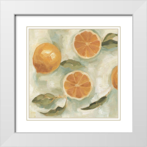 Citrus Study in Oil III White Modern Wood Framed Art Print with Double Matting by Scarvey, Emma