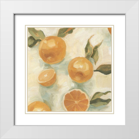Citrus Study in Oil IV White Modern Wood Framed Art Print with Double Matting by Scarvey, Emma