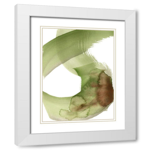 Serpent I White Modern Wood Framed Art Print with Double Matting by Wang, Melissa