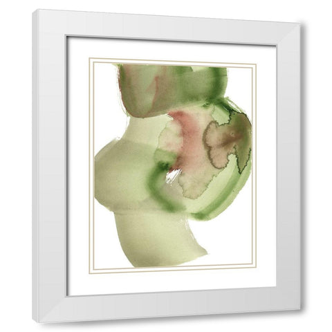 Serpent II White Modern Wood Framed Art Print with Double Matting by Wang, Melissa