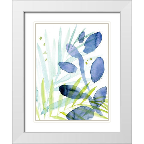 Queen Palms I White Modern Wood Framed Art Print with Double Matting by Parker, Jennifer Paxton