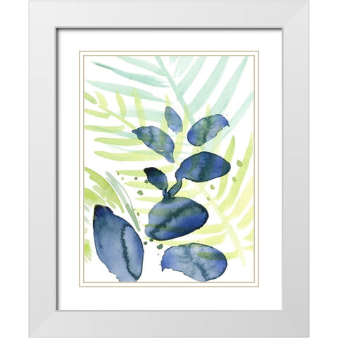 Queen Palms II White Modern Wood Framed Art Print with Double Matting by Parker, Jennifer Paxton