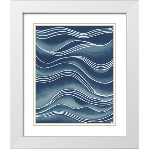 Wind and Waves I White Modern Wood Framed Art Print with Double Matting by Lam, Vanna