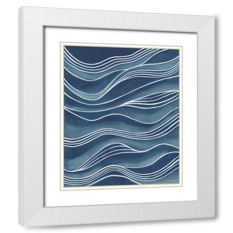 Wind and Waves II White Modern Wood Framed Art Print with Double Matting by Lam, Vanna