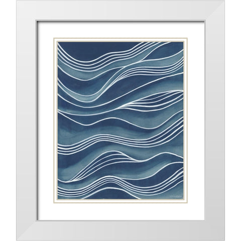 Wind and Waves II White Modern Wood Framed Art Print with Double Matting by Lam, Vanna