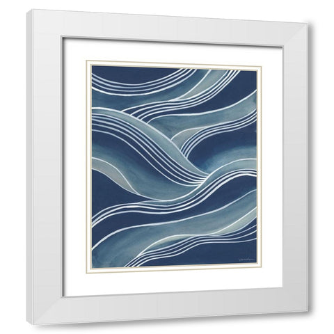 Wind and Waves III White Modern Wood Framed Art Print with Double Matting by Lam, Vanna