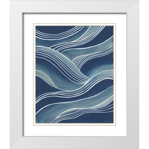 Wind and Waves III White Modern Wood Framed Art Print with Double Matting by Lam, Vanna