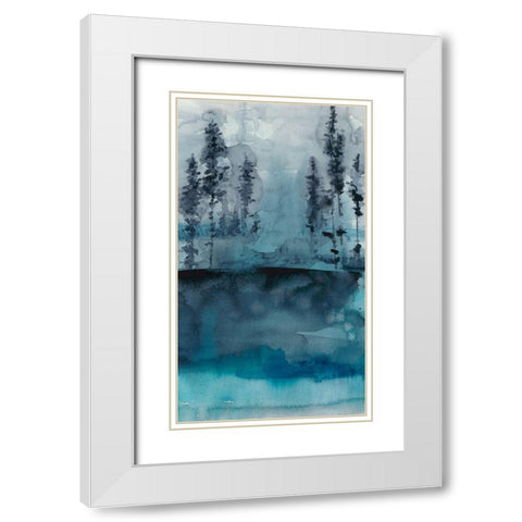 Winter Woods I White Modern Wood Framed Art Print with Double Matting by Zarris, Chariklia