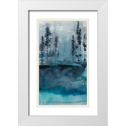 Winter Woods I White Modern Wood Framed Art Print with Double Matting by Zarris, Chariklia