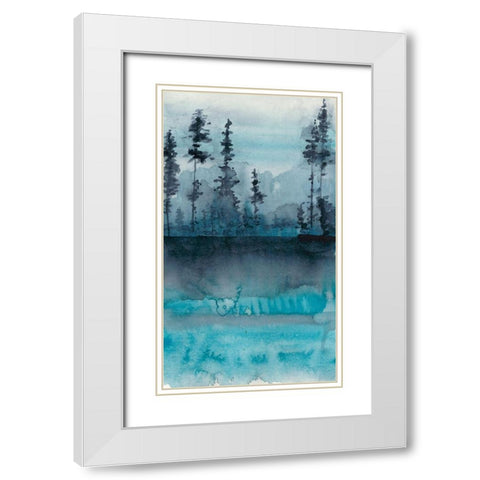 Winter Woods II White Modern Wood Framed Art Print with Double Matting by Zarris, Chariklia