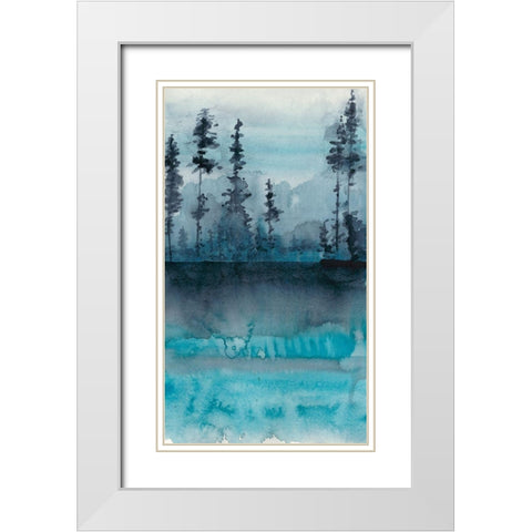 Winter Woods II White Modern Wood Framed Art Print with Double Matting by Zarris, Chariklia