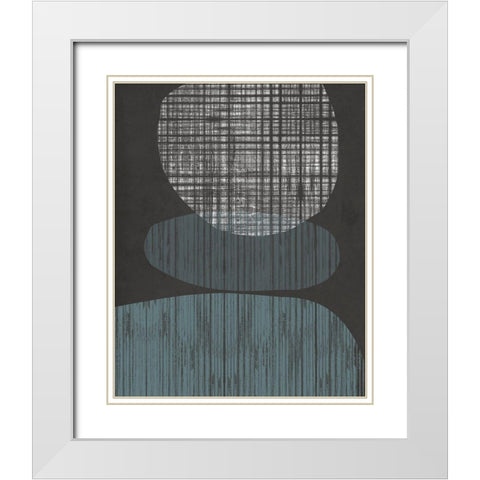 Resting Shapes I White Modern Wood Framed Art Print with Double Matting by Goldberger, Jennifer