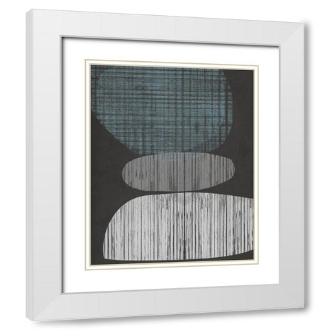 Resting Shapes II White Modern Wood Framed Art Print with Double Matting by Goldberger, Jennifer