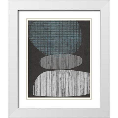 Resting Shapes II White Modern Wood Framed Art Print with Double Matting by Goldberger, Jennifer