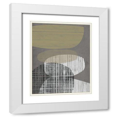 Resting Shapes III White Modern Wood Framed Art Print with Double Matting by Goldberger, Jennifer