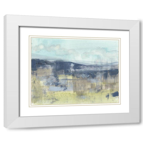 Blueberry Hills II White Modern Wood Framed Art Print with Double Matting by Goldberger, Jennifer