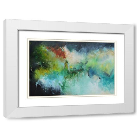 Marytiera White Modern Wood Framed Art Print with Double Matting by Herrera, Leticia