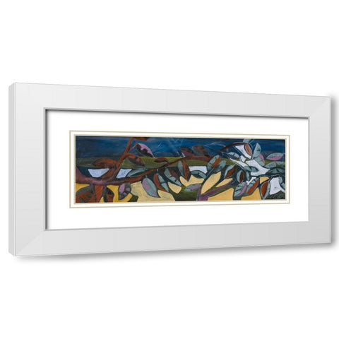 Leaf Panel I White Modern Wood Framed Art Print with Double Matting by Ferrell, Erin McGee