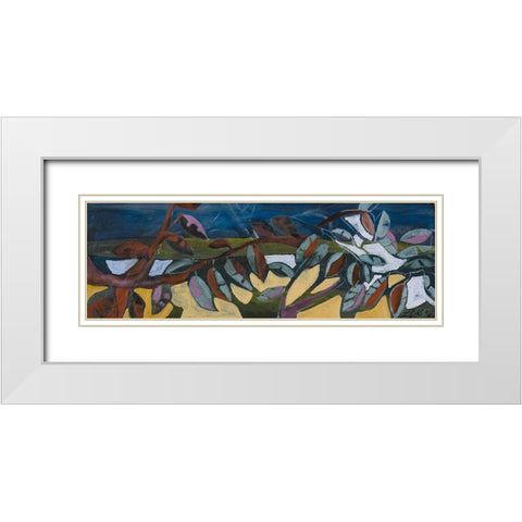 Leaf Panel I White Modern Wood Framed Art Print with Double Matting by Ferrell, Erin McGee