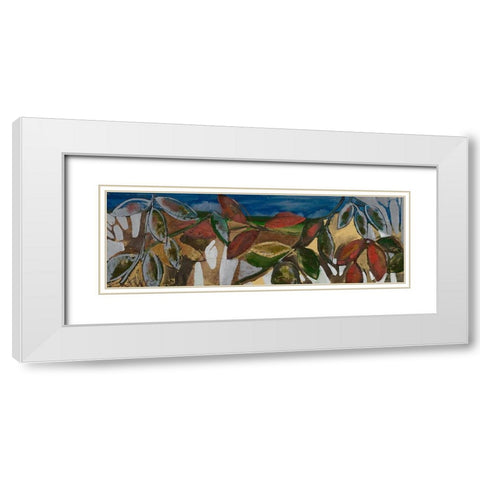 Leaf Panel II White Modern Wood Framed Art Print with Double Matting by Ferrell, Erin McGee