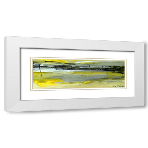 Martins Dock II White Modern Wood Framed Art Print with Double Matting by Ferrell, Erin McGee