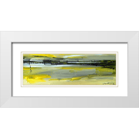 Martins Dock II White Modern Wood Framed Art Print with Double Matting by Ferrell, Erin McGee
