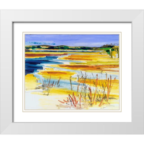 Bright Marsh I White Modern Wood Framed Art Print with Double Matting by Ferrell, Erin McGee