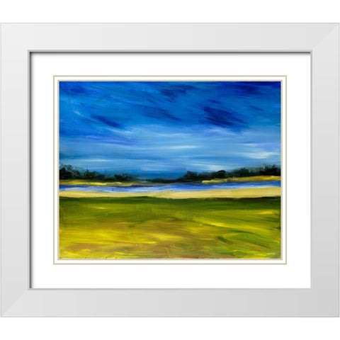 Bright Marsh III White Modern Wood Framed Art Print with Double Matting by Ferrell, Erin McGee