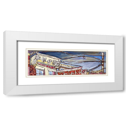 Urban Wires II White Modern Wood Framed Art Print with Double Matting by Ferrell, Erin McGee