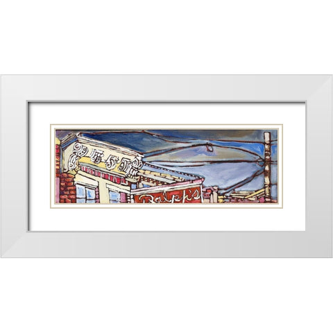 Urban Wires II White Modern Wood Framed Art Print with Double Matting by Ferrell, Erin McGee