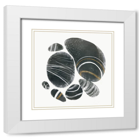 Mineralize I White Modern Wood Framed Art Print with Double Matting by Borges, Victoria