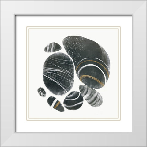 Mineralize I White Modern Wood Framed Art Print with Double Matting by Borges, Victoria