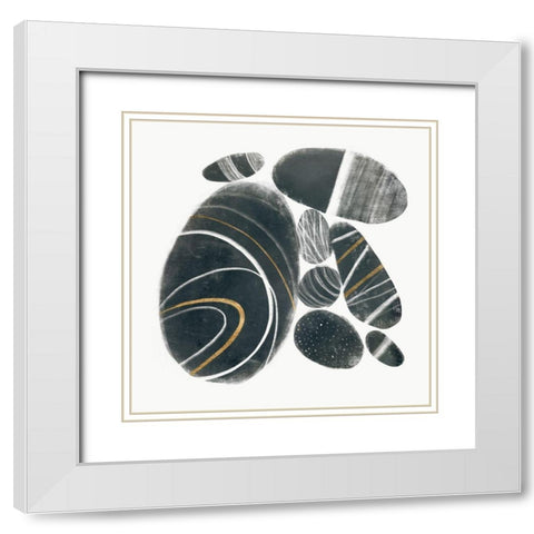 Mineralize II White Modern Wood Framed Art Print with Double Matting by Borges, Victoria