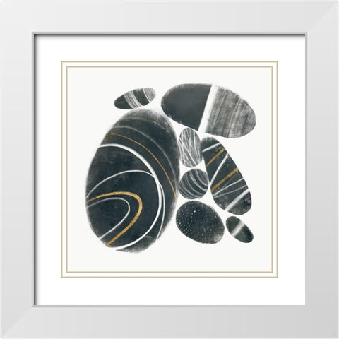 Mineralize II White Modern Wood Framed Art Print with Double Matting by Borges, Victoria