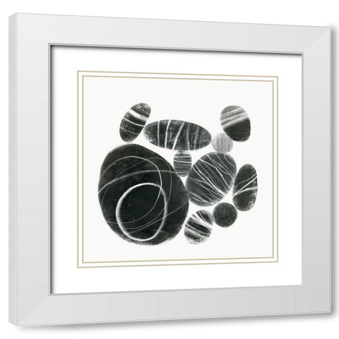 Mineralize III White Modern Wood Framed Art Print with Double Matting by Borges, Victoria