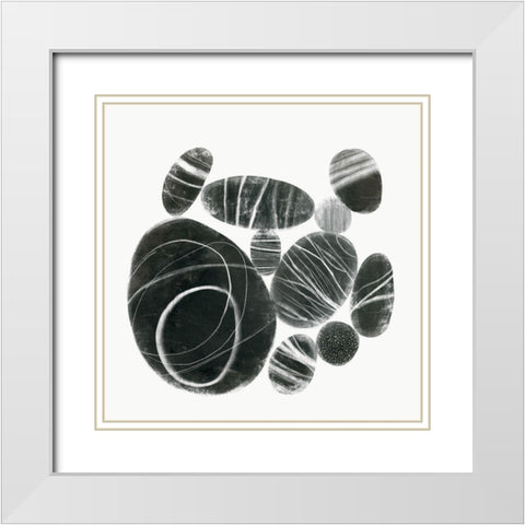 Mineralize III White Modern Wood Framed Art Print with Double Matting by Borges, Victoria