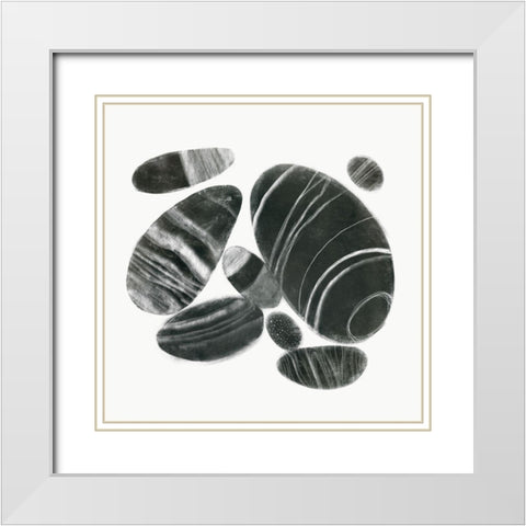 Mineralize IV White Modern Wood Framed Art Print with Double Matting by Borges, Victoria