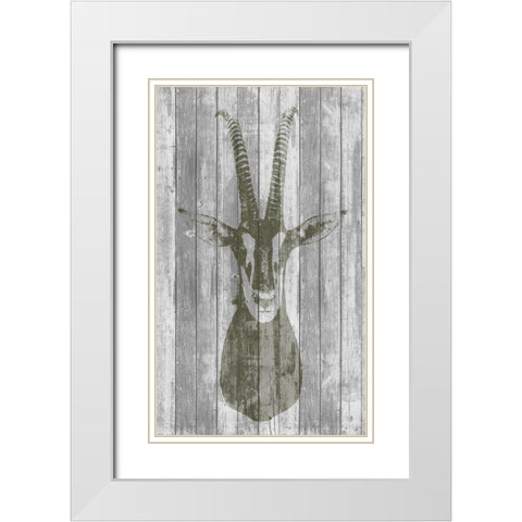 Rustic Bust I White Modern Wood Framed Art Print with Double Matting by Goldberger, Jennifer